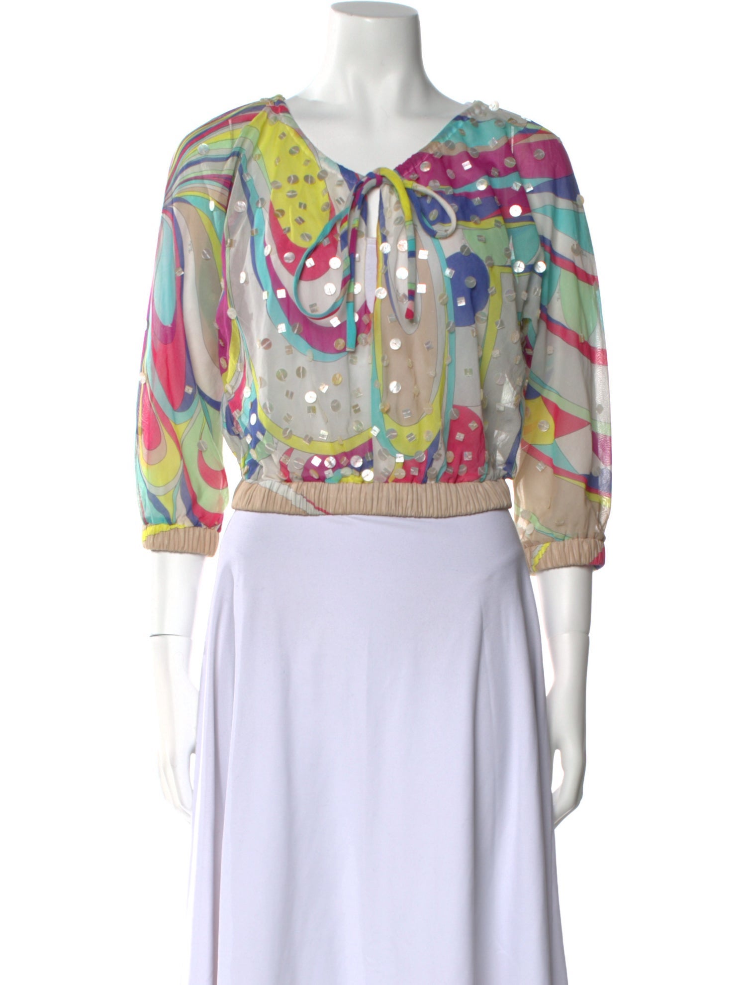 Emilio Pucci Vintage 1990's Crop Top