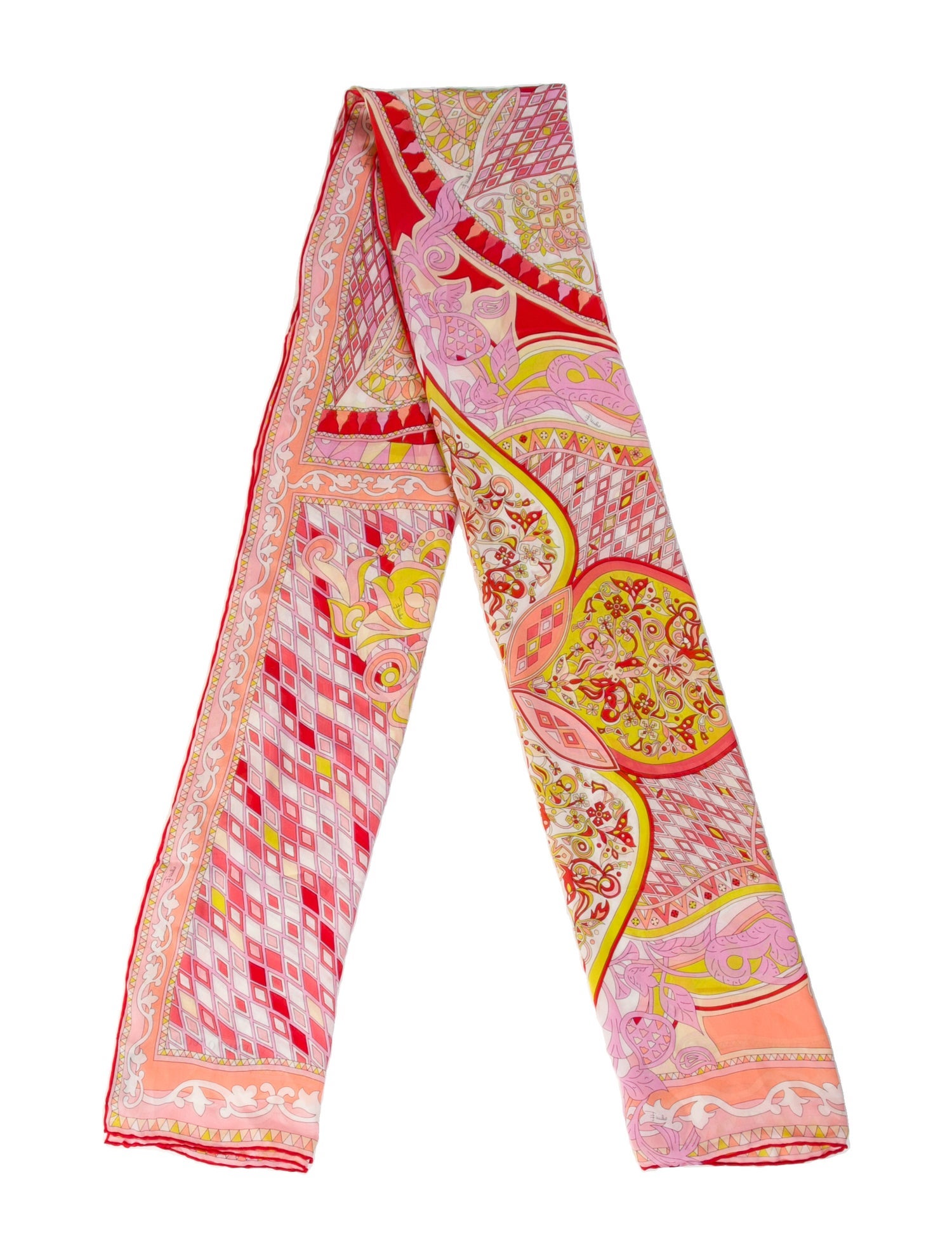 Emilio Pucci Silk Floral Print Scarf