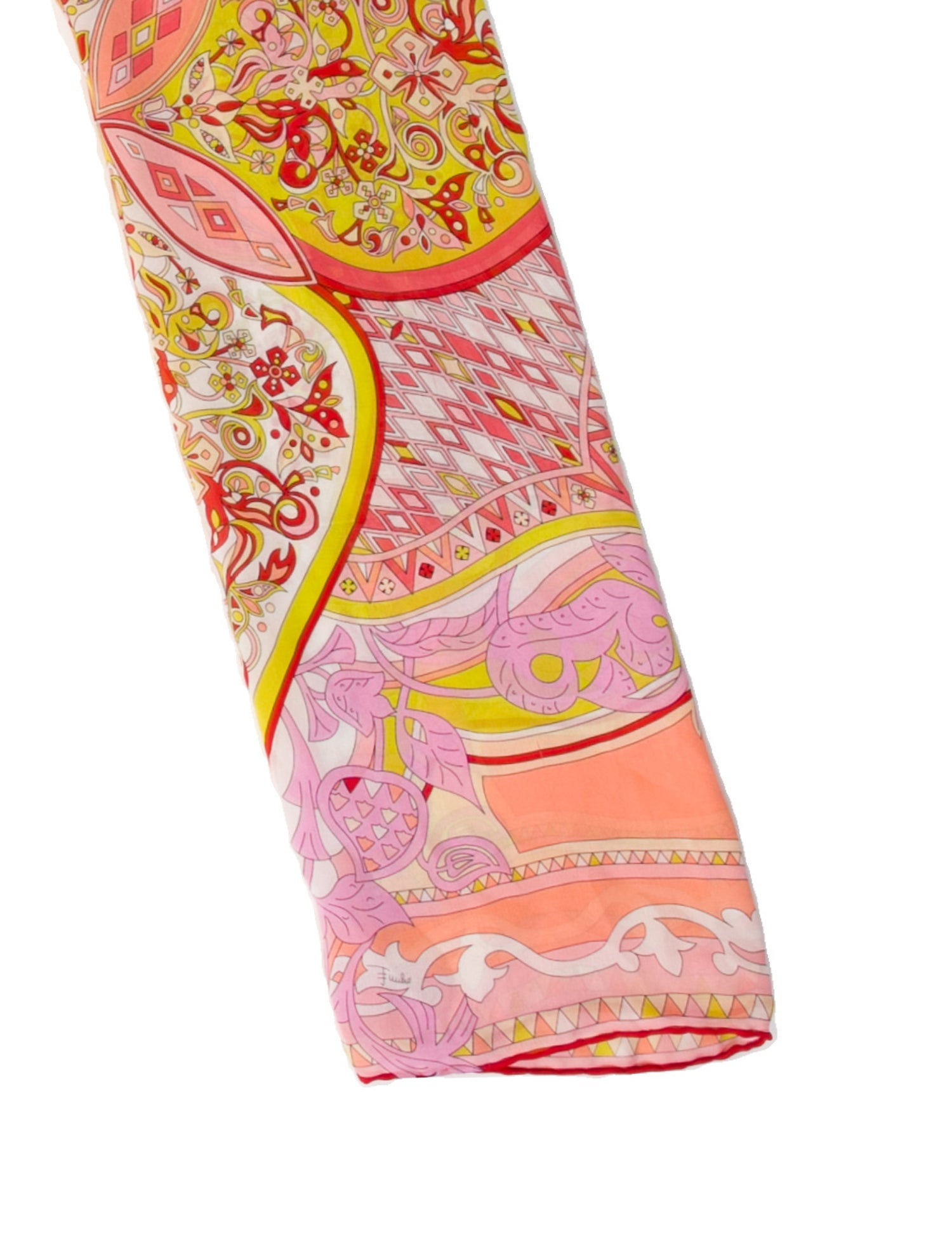 Emilio Pucci Silk Floral Print Scarf