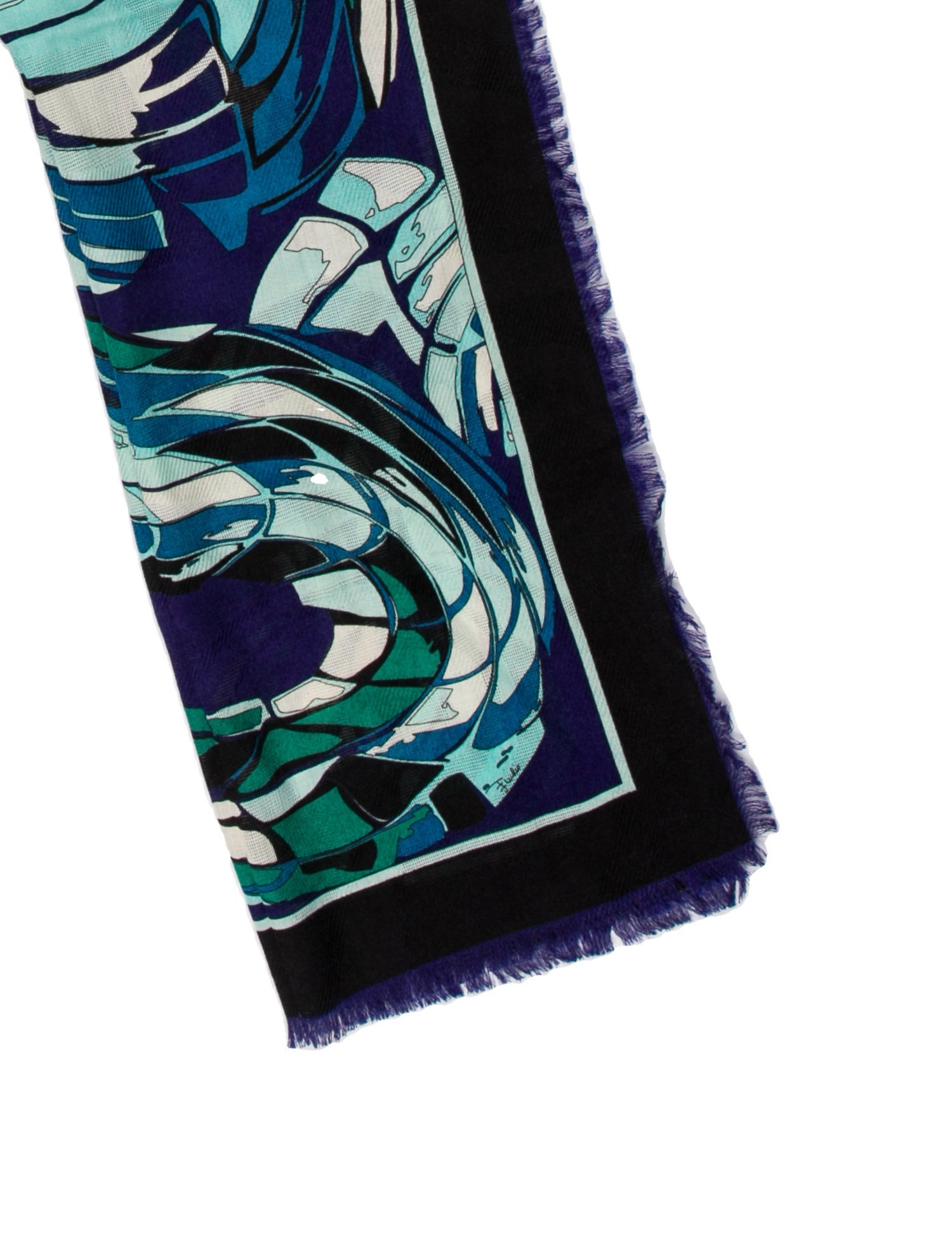 Emilio Pucci Wool Striped Scarf w/ Tags