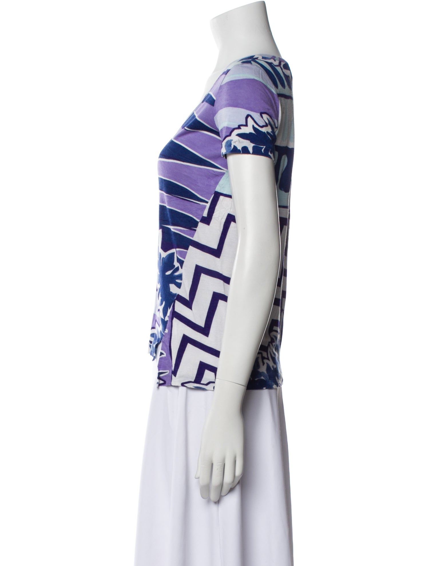Emilio Pucci Printed V-Neck T-Shirt