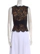 Emilio Pucci Lace Pattern Crew Neck Crop Top