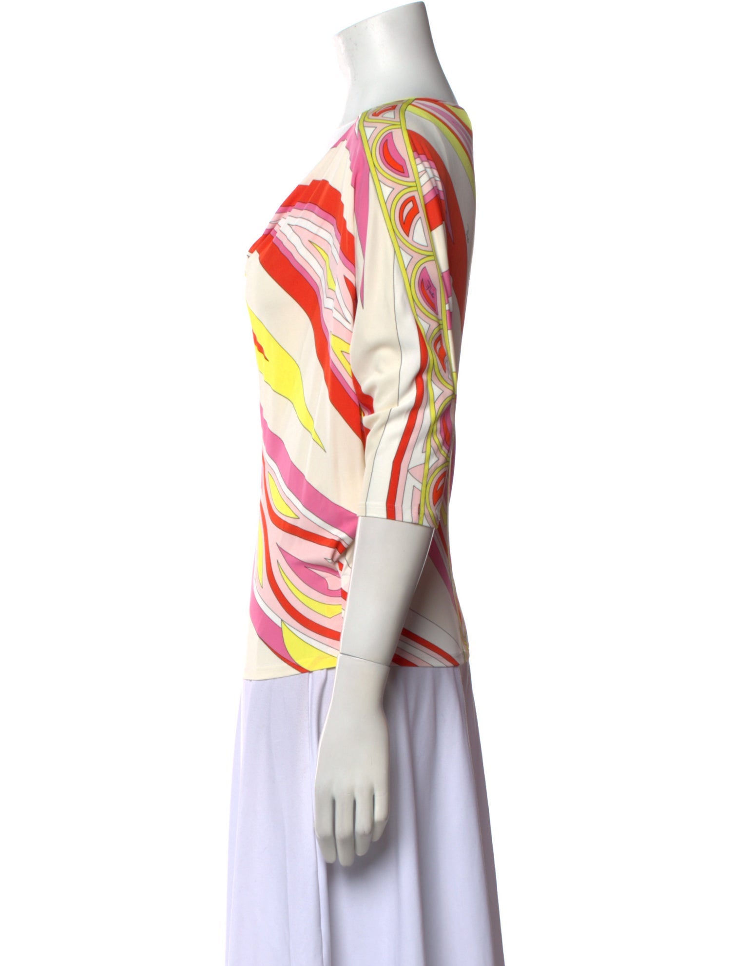 Emilio Pucci Printed Cowl Neck Blouse