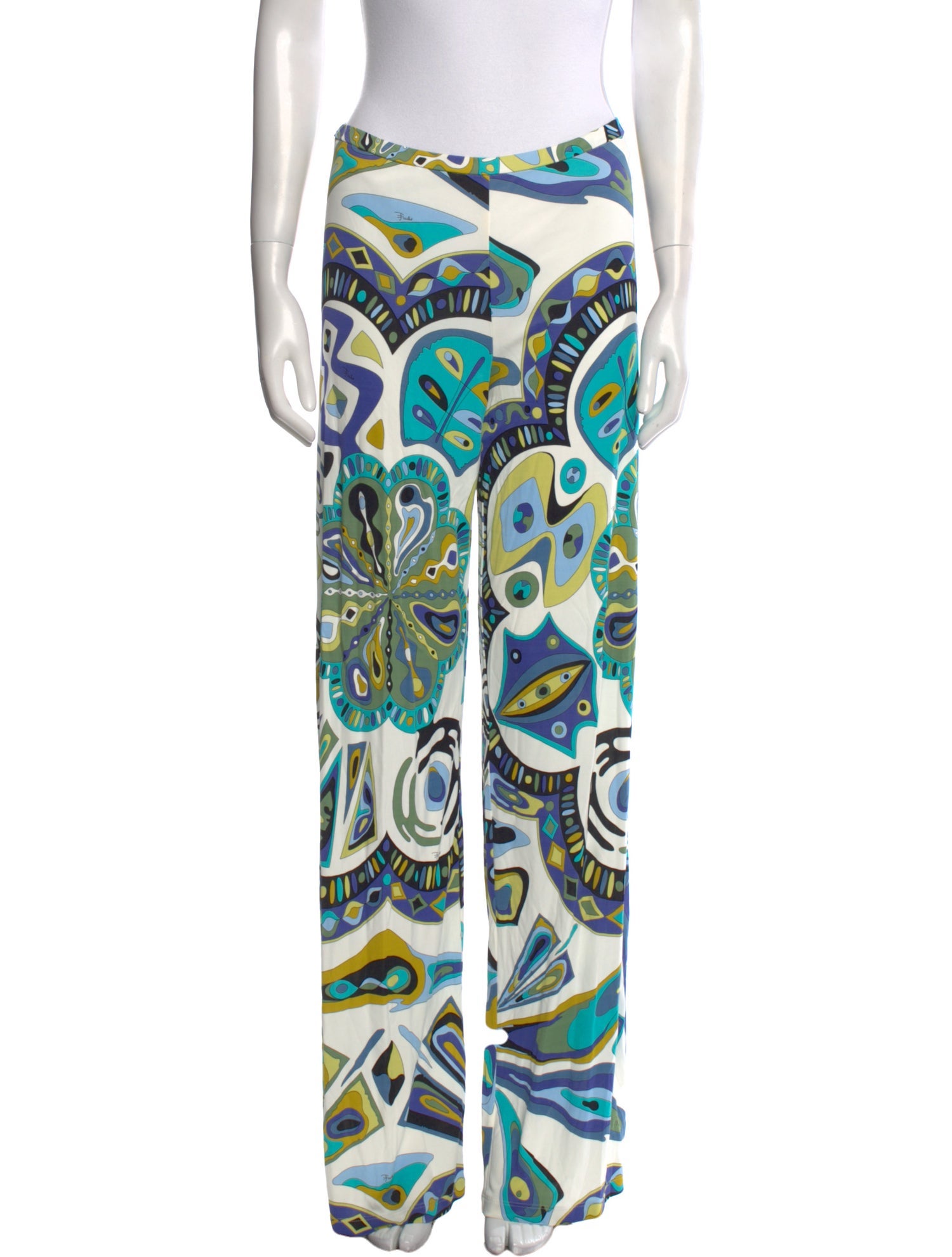 Emilio Pucci Printed Wide Leg Pants