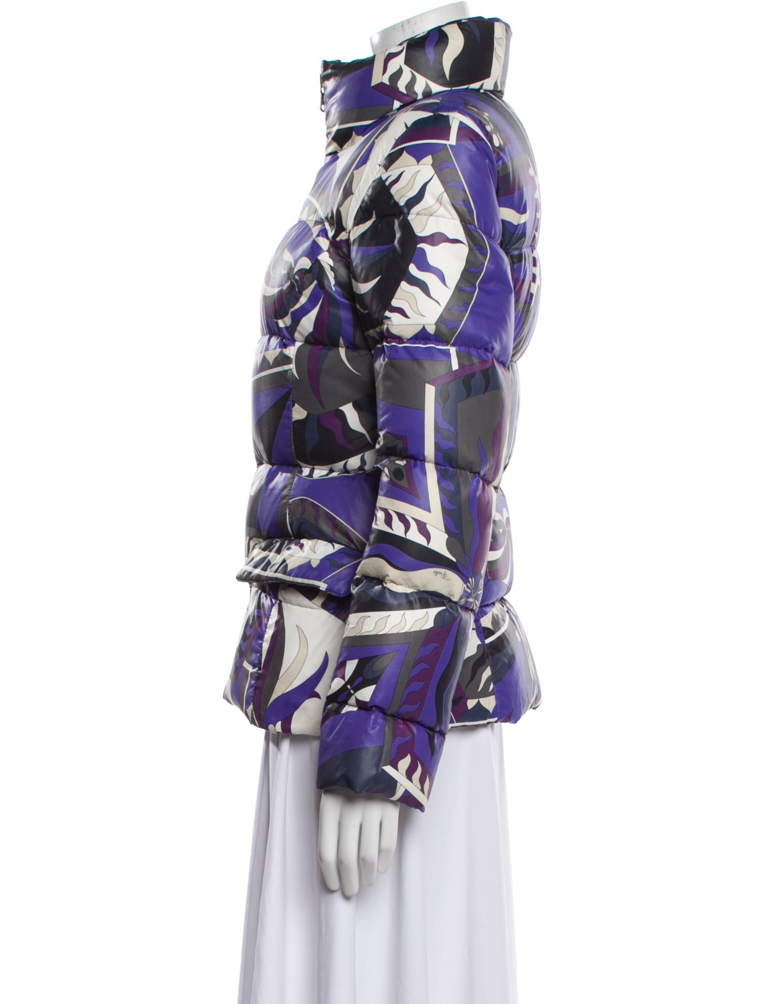 Emilio Pucci Nylon Printed Down Coat