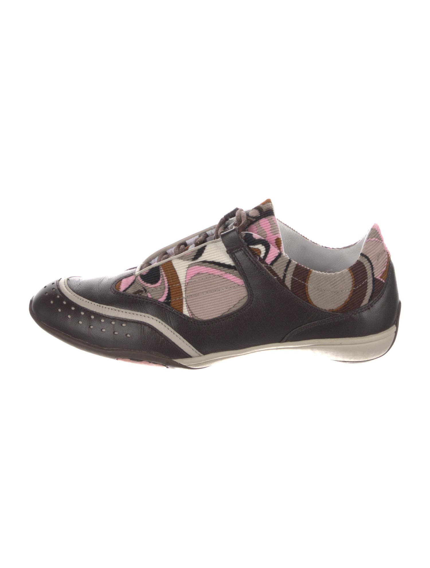 Emilio Pucci Leather Printed Sneakers