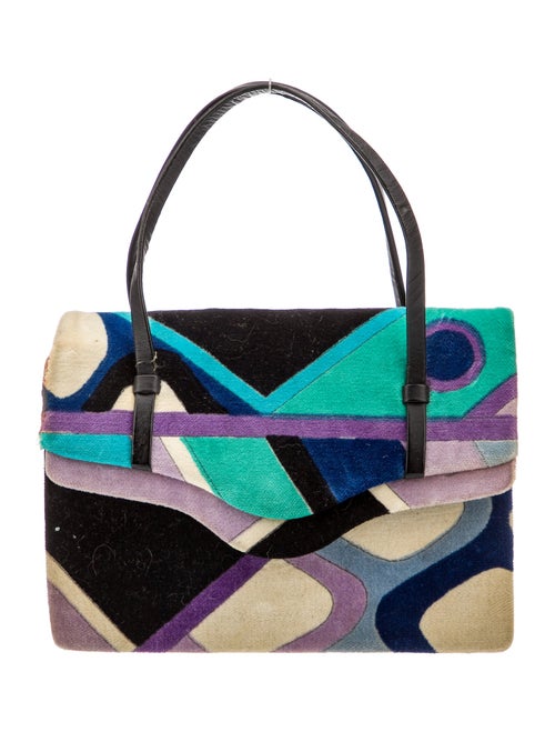 Emilio Pucci Velvet Top Handle Bag