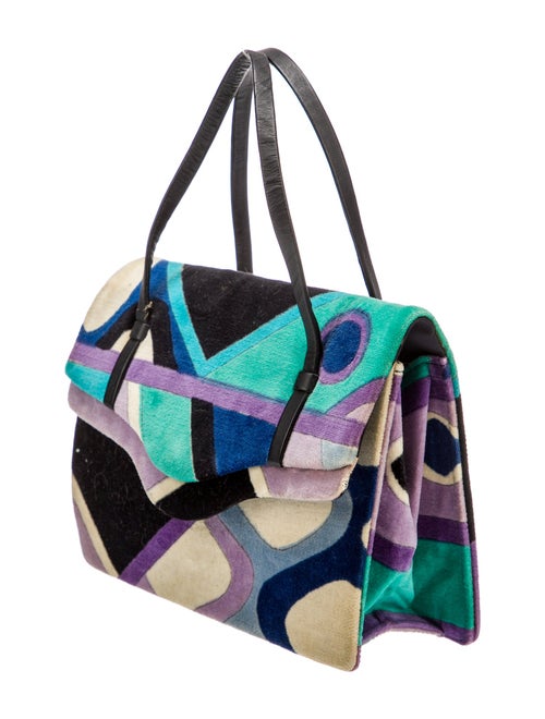 Emilio Pucci Velvet Top Handle Bag