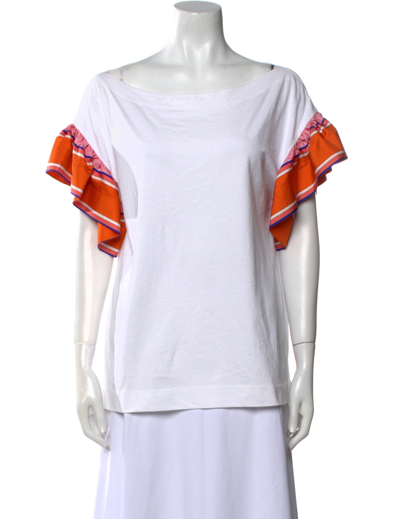 Emilio Pucci Printed Bateau Neckline T-Shirt