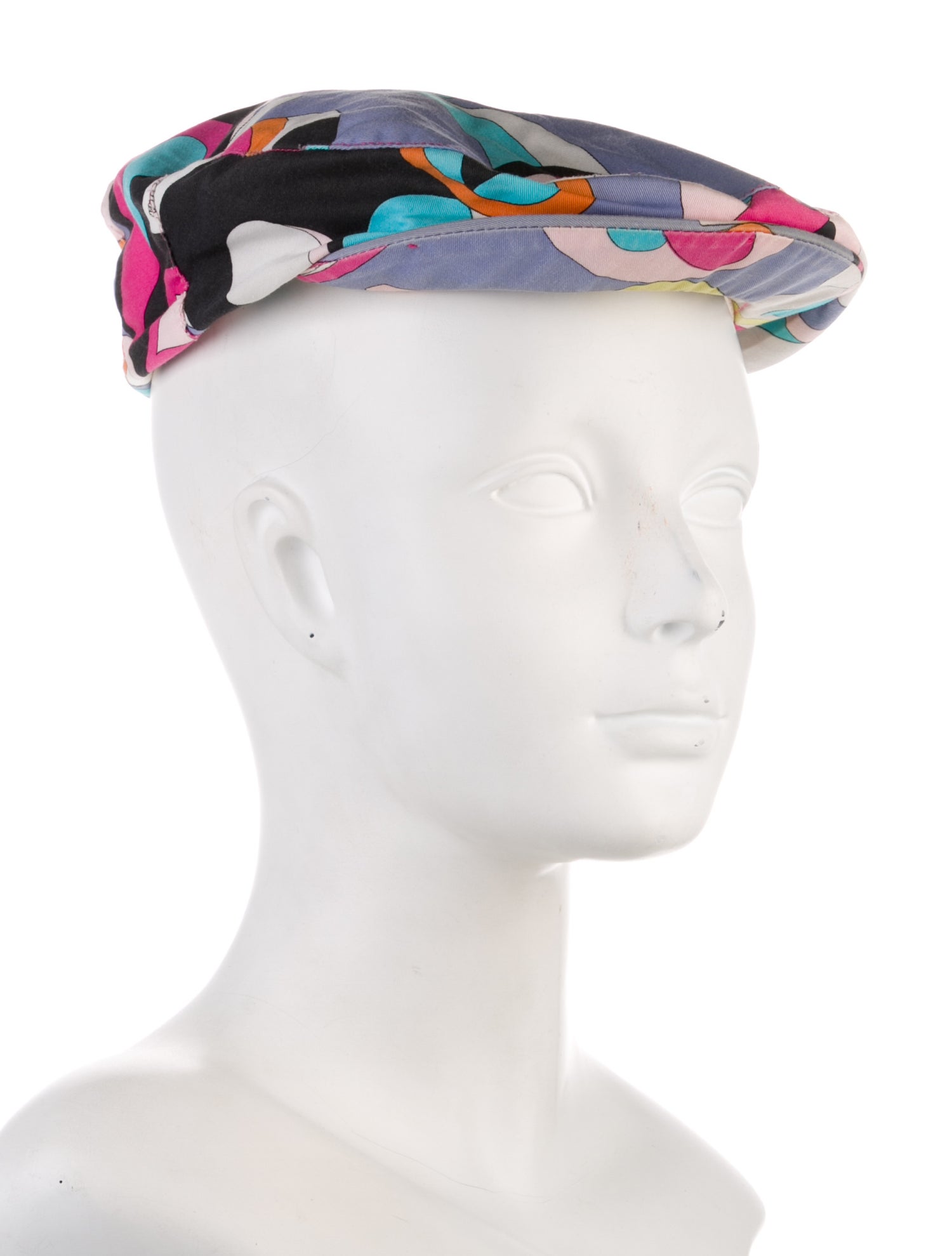 Emilio Pucci Pattern Print Newsboy Hat