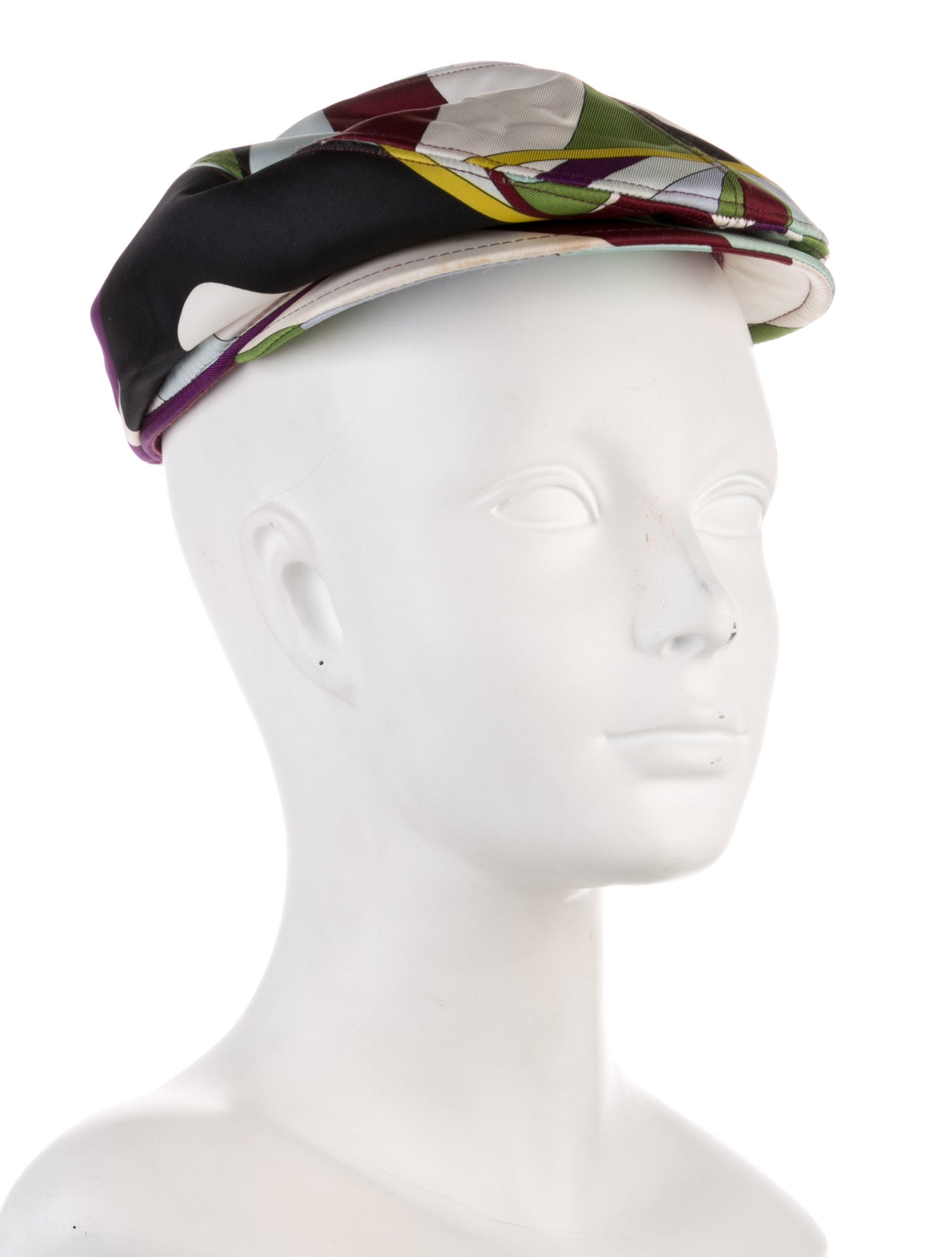 Emilio Pucci Pattern Print Newsboy Hat
