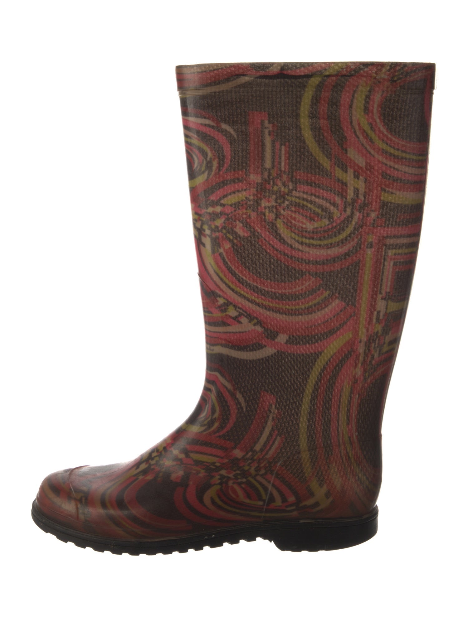 Emilio Pucci Rubber Patterned Rain Boots