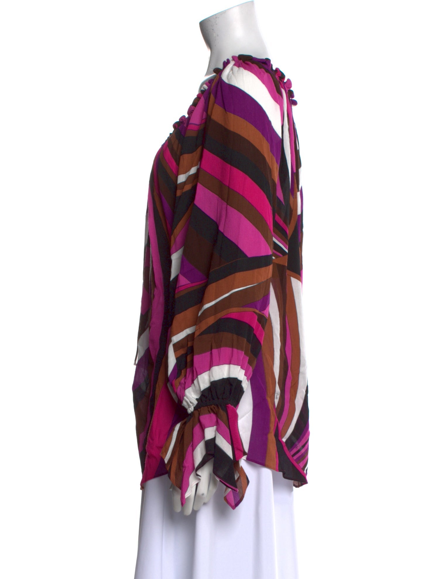 Emilio Pucci Printed Scoop Neck Blouse w/ Tags