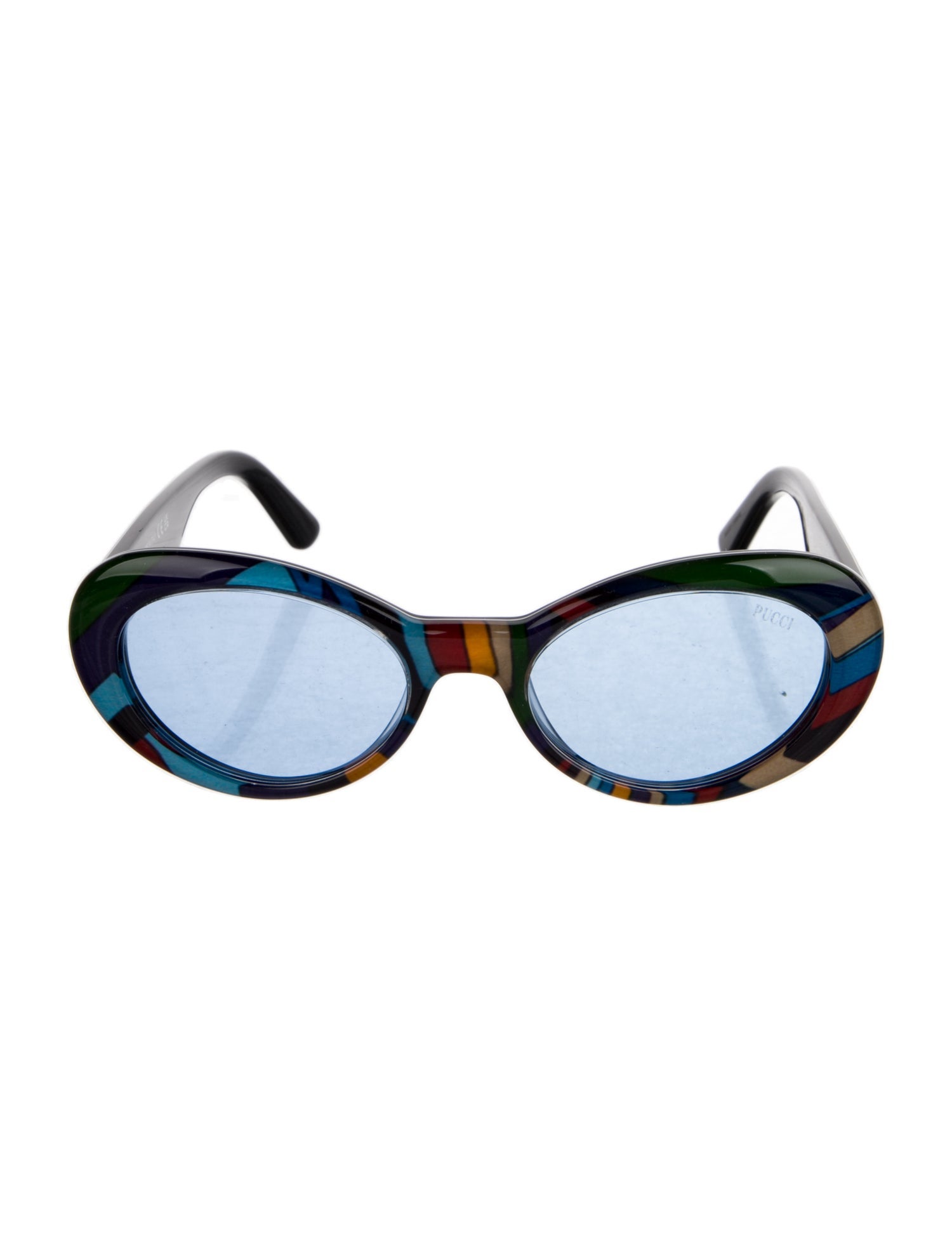 Emilio Pucci Round Mirrored Sunglasses