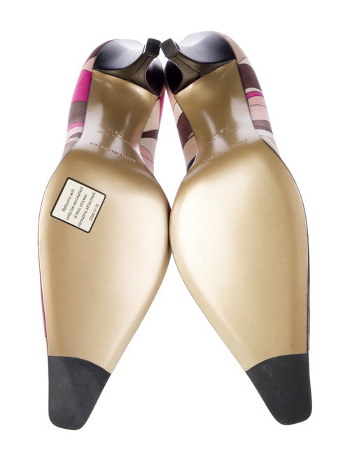 Emilio Pucci Satin Printed Pumps