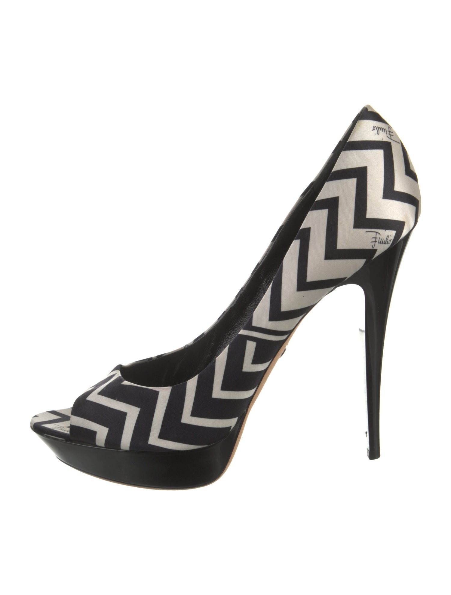 Emilio Pucci Satin Printed Pumps