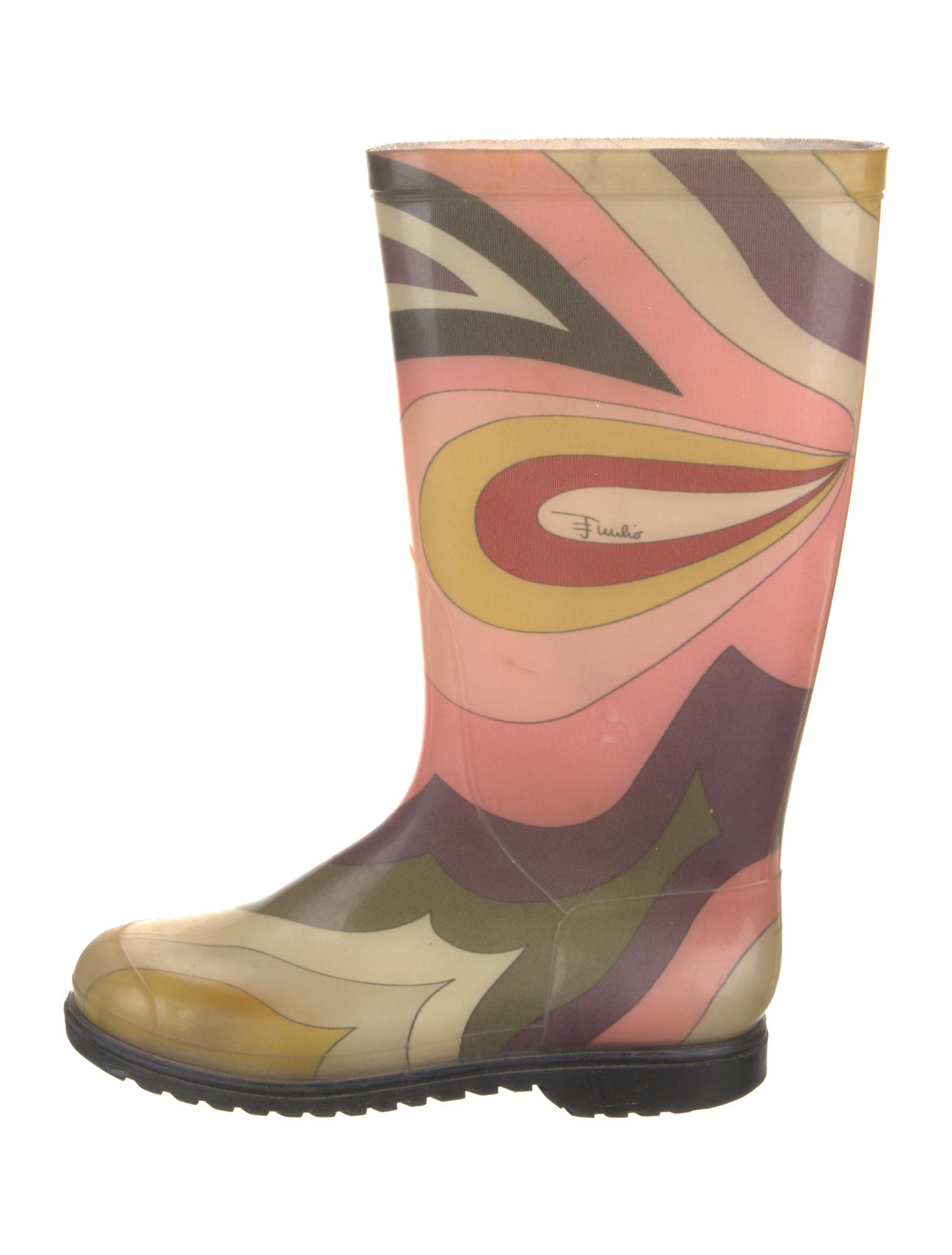 Emilio Pucci Rubber Printed Rain Boots