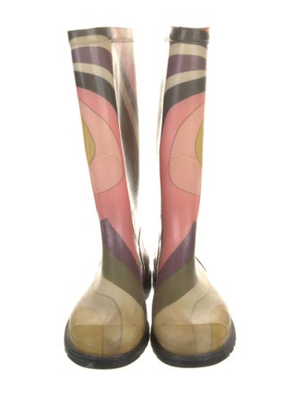 Emilio Pucci Rubber Printed Rain Boots