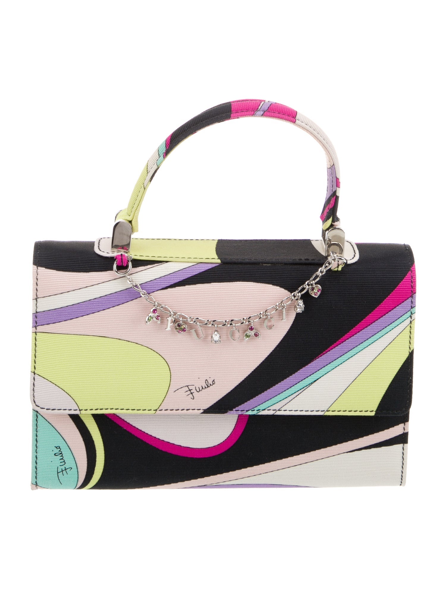 Emilio Pucci Canvas Top Handle Bag