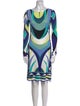 Emilio Pucci Printed Knee-Length Dress
