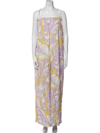 Emilio Pucci Printed Square Neckline Jumpsuit
