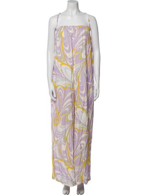 Emilio Pucci Printed Square Neckline Jumpsuit