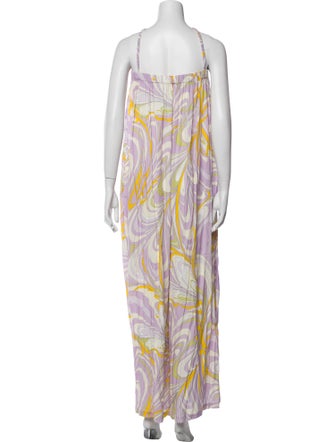 Emilio Pucci Printed Square Neckline Jumpsuit