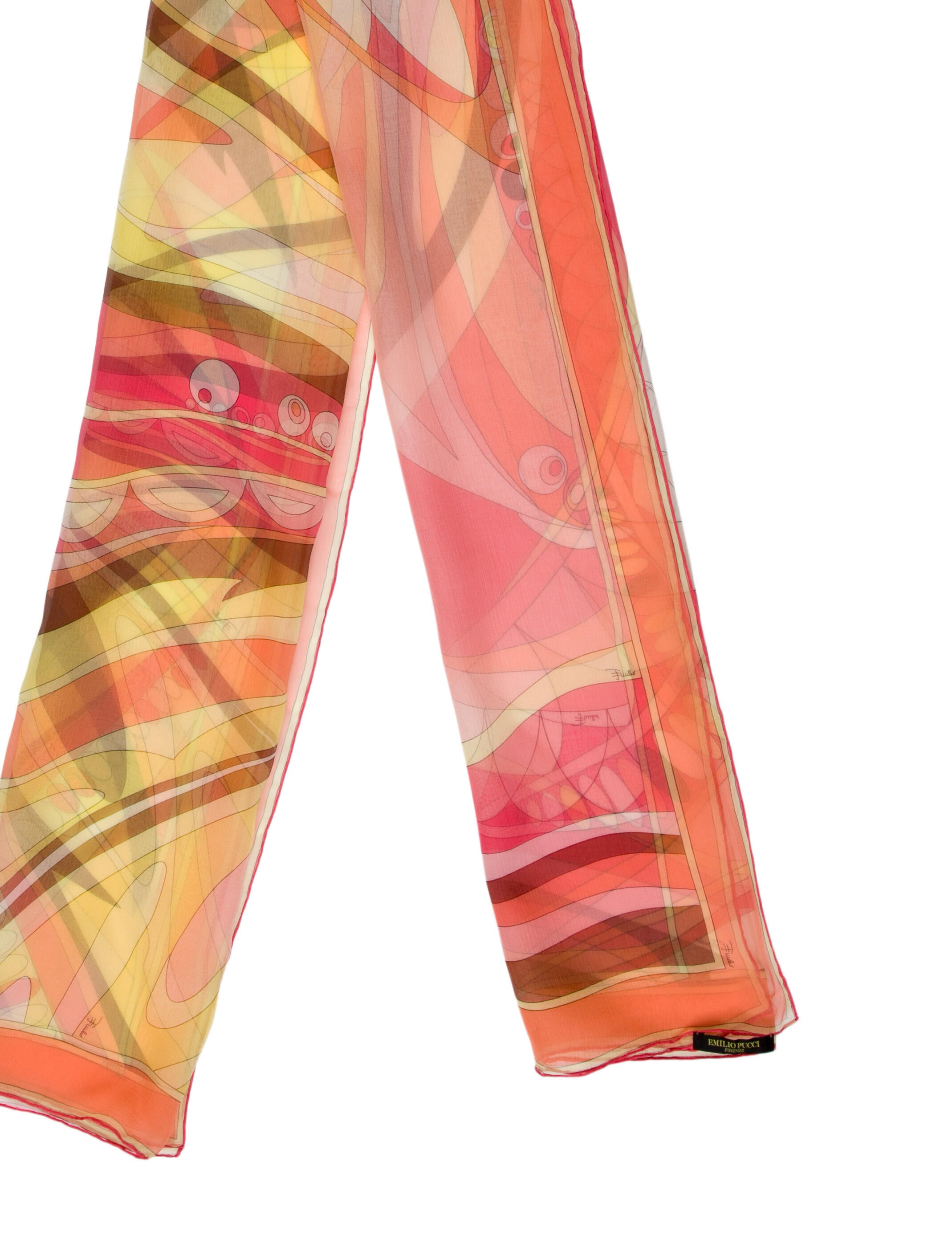 Emilio Pucci Silk Striped Scarf