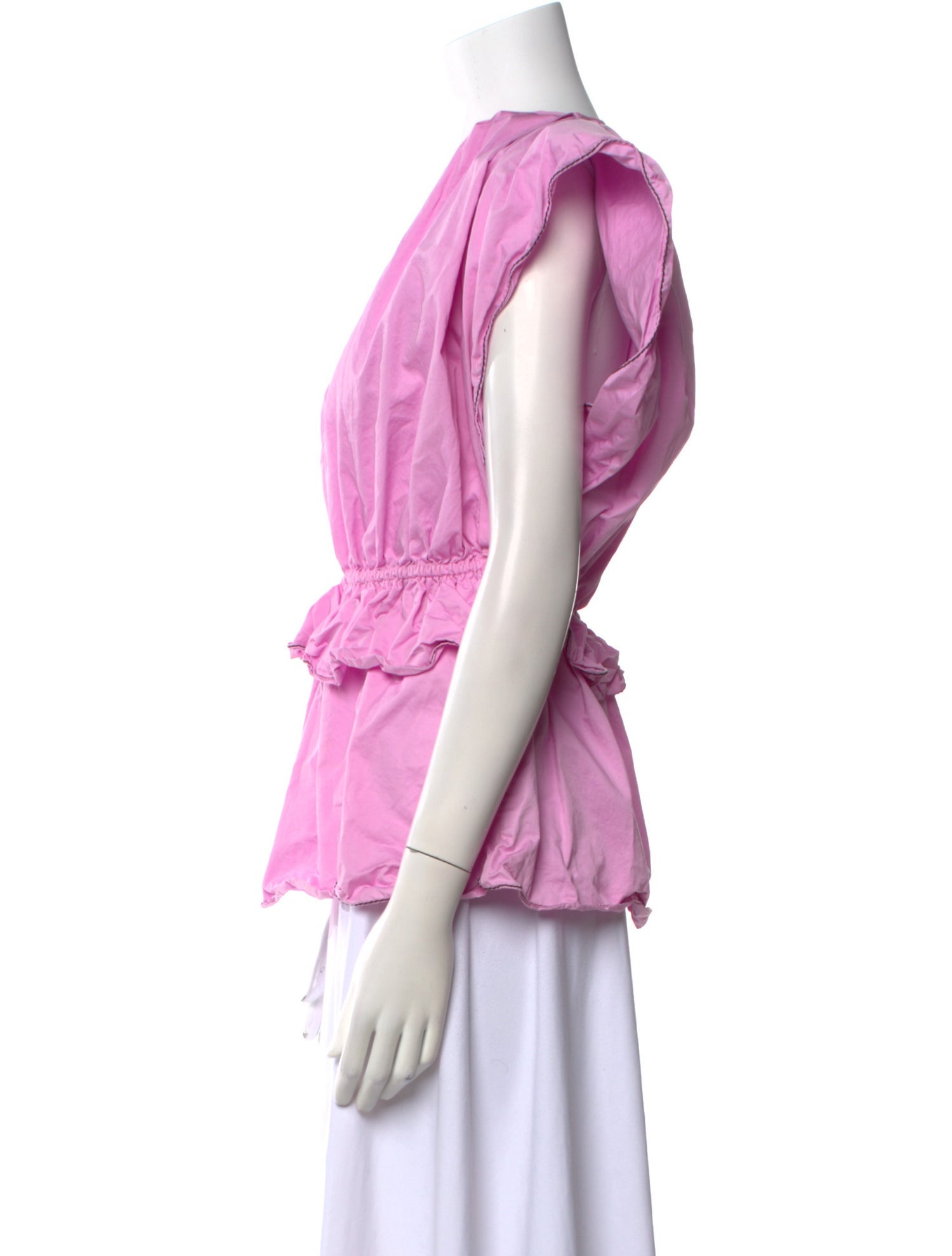 Emilio Pucci V-Neck Short Sleeve Blouse