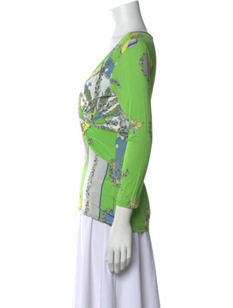 Emilio Pucci Printed V-Neck Top