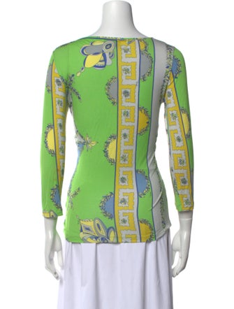 Emilio Pucci Printed V-Neck Top