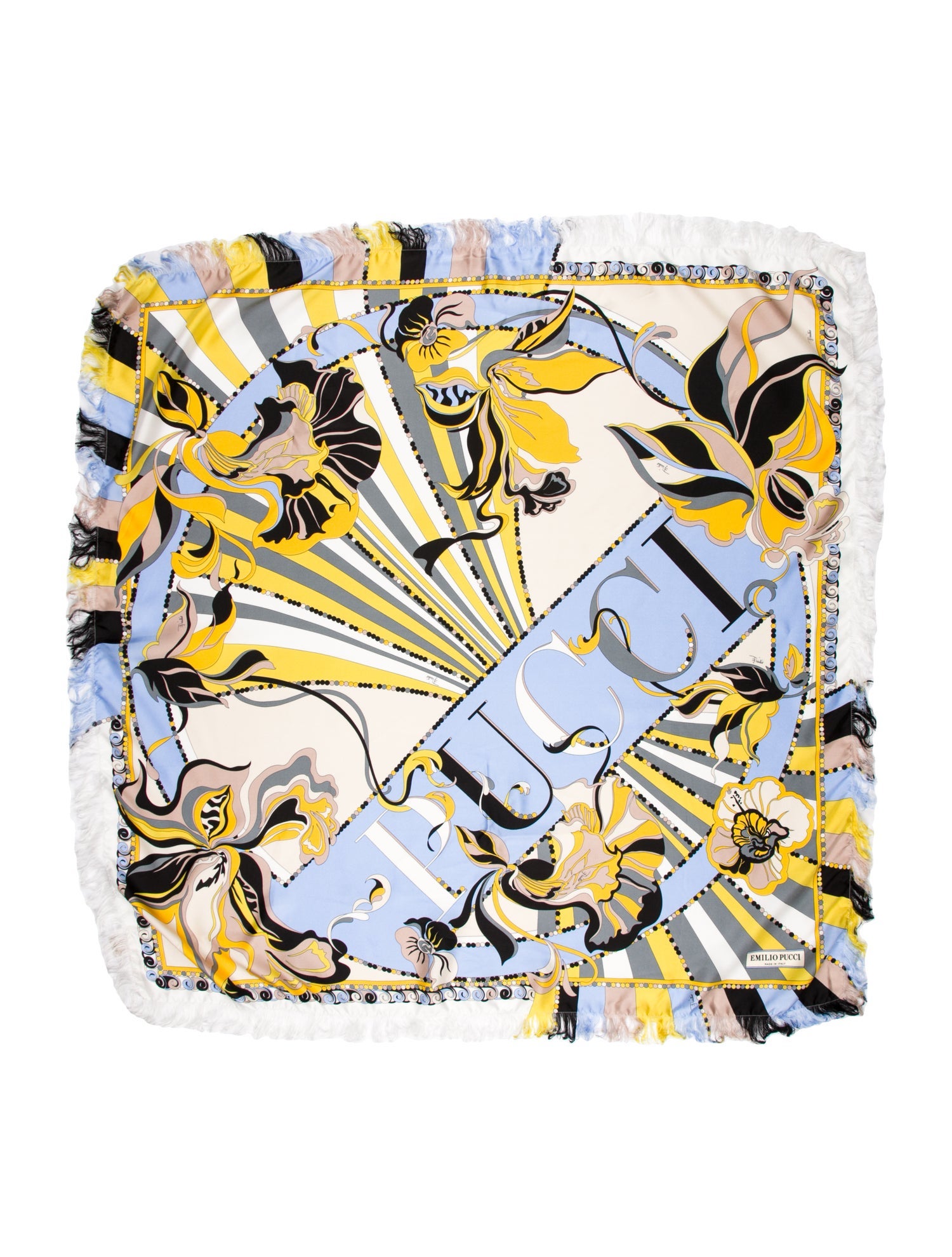 Emilio Pucci Silk Floral Print Scarf