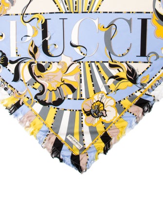 Emilio Pucci Silk Floral Print Scarf