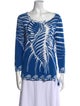 Emilio Pucci Printed Bateau Neckline Top