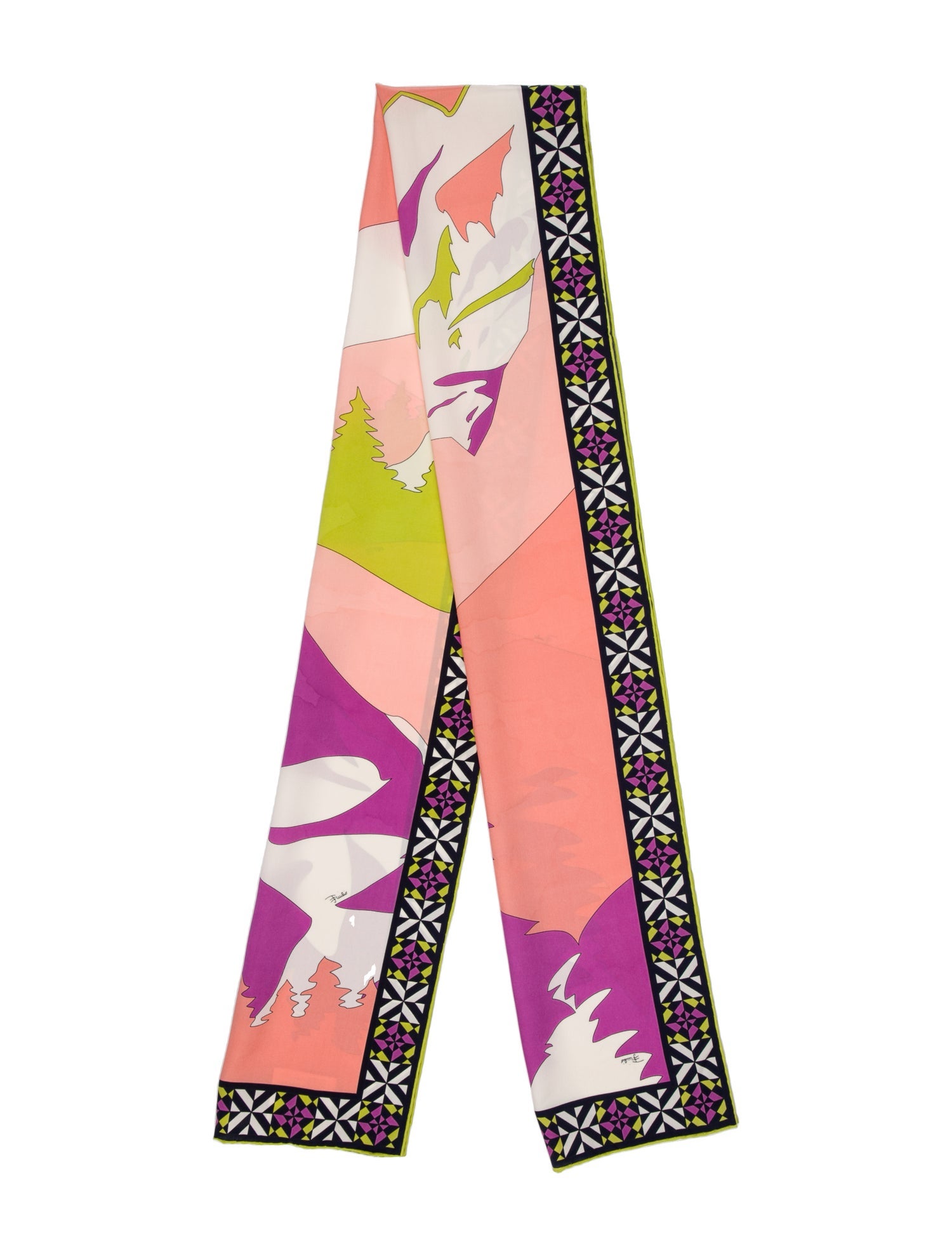 Emilio Pucci Silk Printed Scarf w/ Tags