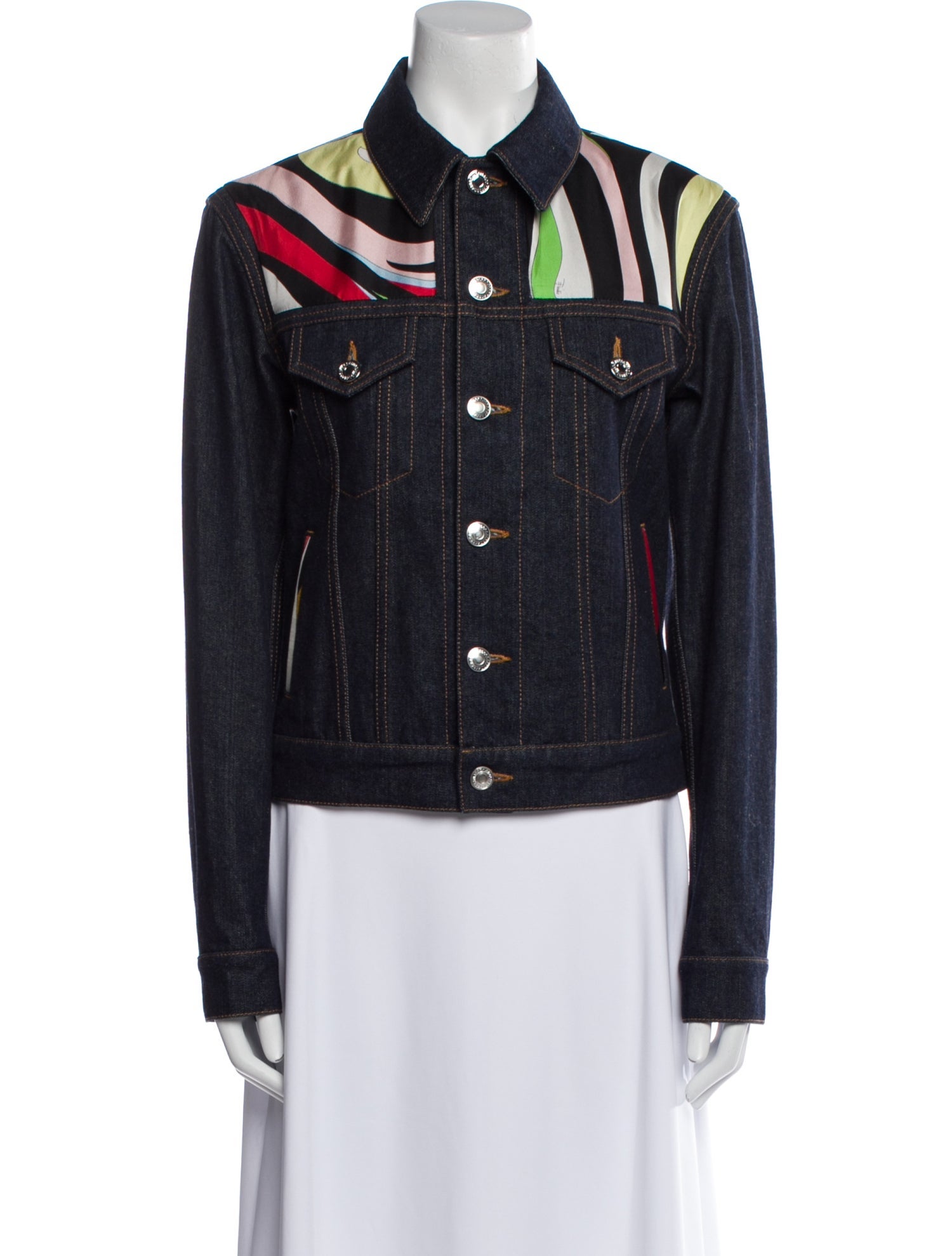 Emilio Pucci Printed Denim Jacket w/ Tags