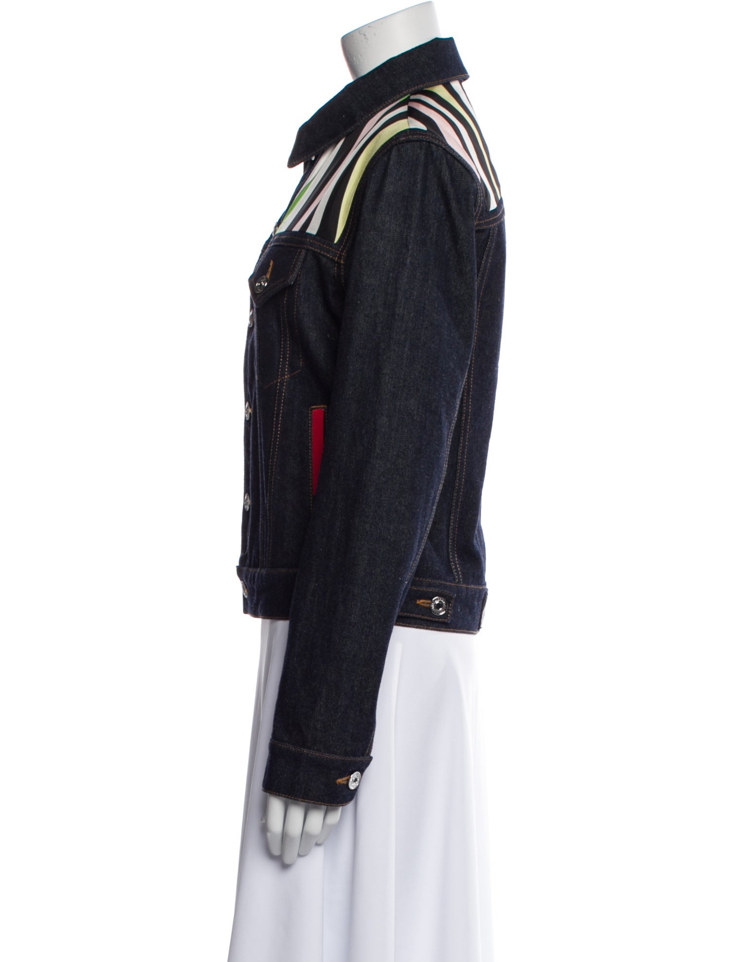 Emilio Pucci Printed Denim Jacket w/ Tags