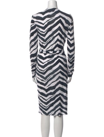 Emilio Pucci Animal Print Knee-Length Dress