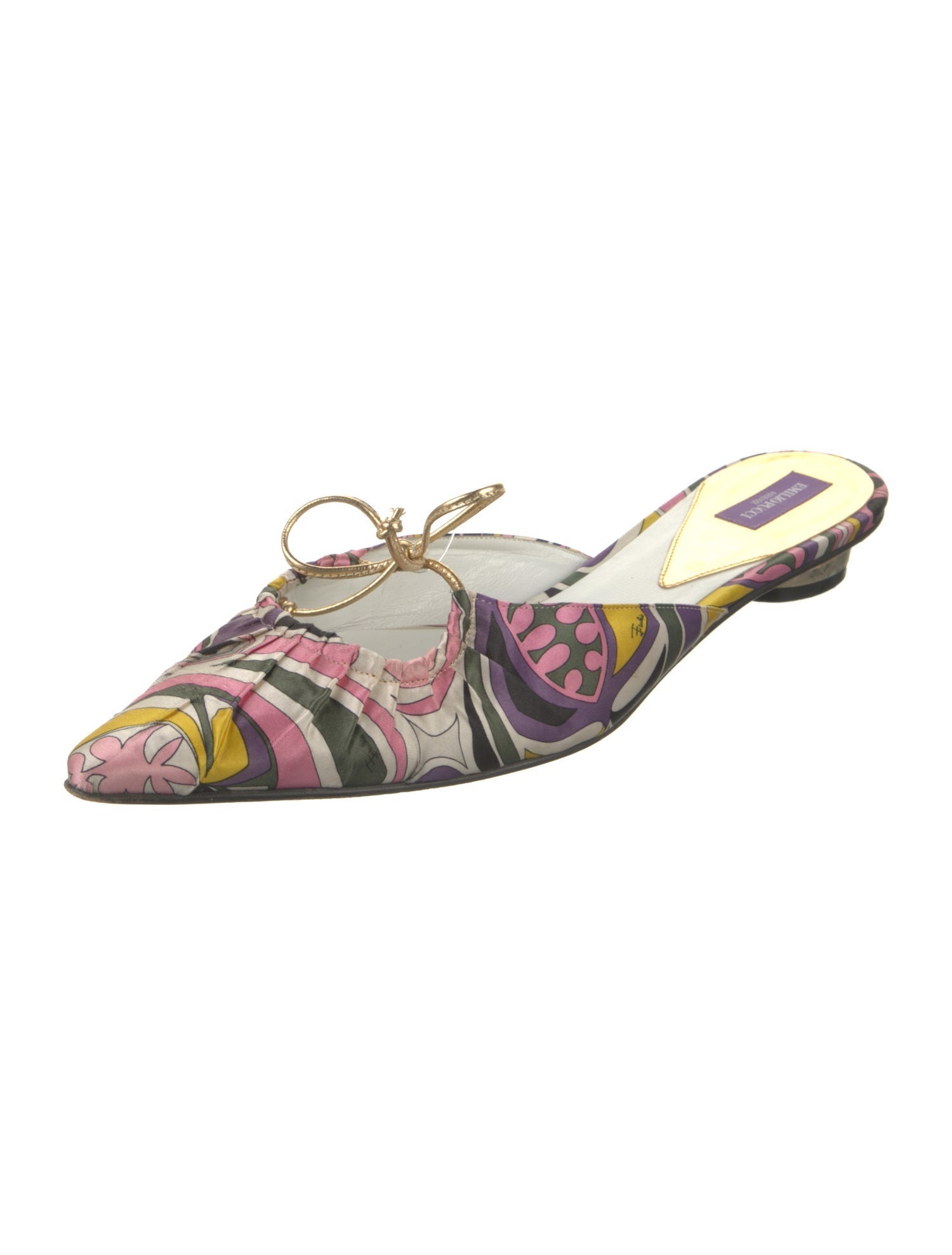 Emilio Pucci Satin Printed Mules