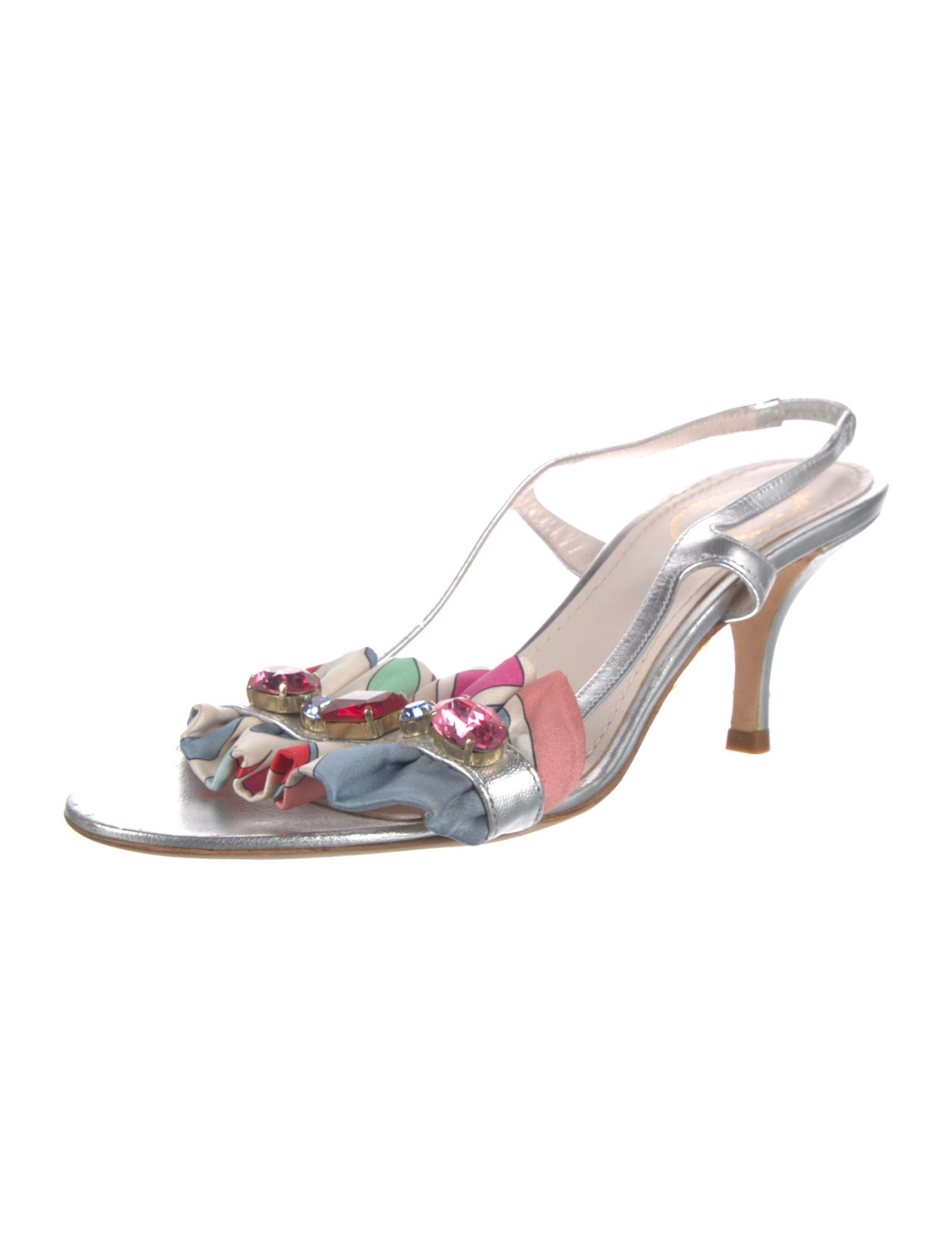 Emilio Pucci Leather Slingback Sandals