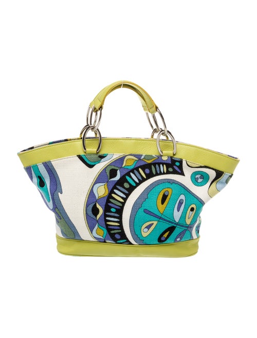 Emilio Pucci Canvas Top Handle Bag
