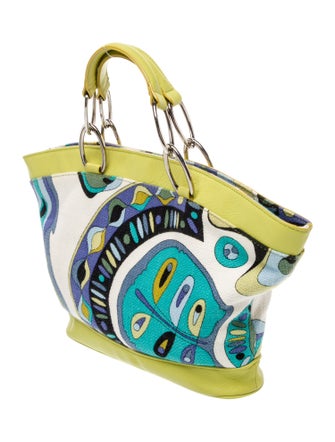 Emilio Pucci Canvas Top Handle Bag