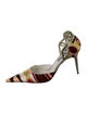 Emilio Pucci Satin Printed D'Orsay Pumps