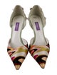 Emilio Pucci Satin Printed D'Orsay Pumps
