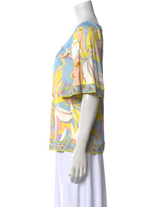 Emilio Pucci Printed Scoop Neck Blouse