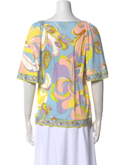 Emilio Pucci Printed Scoop Neck Blouse