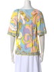 Emilio Pucci Printed Scoop Neck Blouse