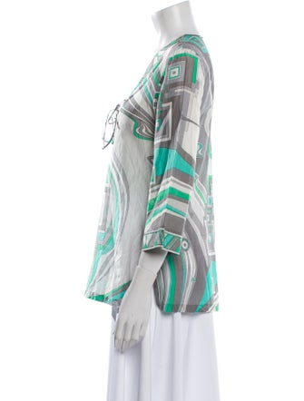 Emilio Pucci Printed V-Neck Tunic