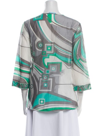 Emilio Pucci Printed V-Neck Tunic