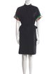 Emilio Pucci Mock Neck Knee-Length Dress